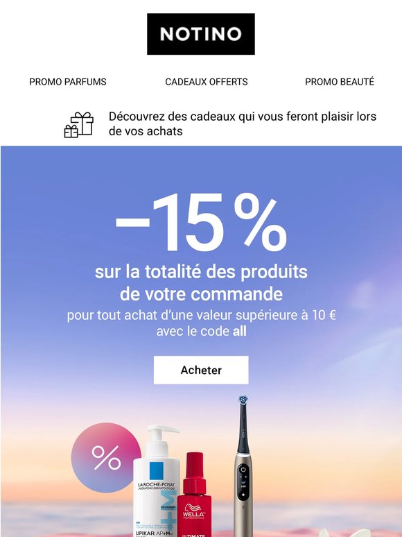 − 15 % sur tout ! Quels produits allez-vous choisir pour vous faire plaisir ?