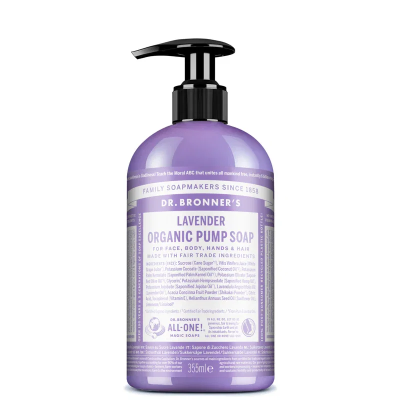 Image of Dr Bronner's Lavender Organic Pump Soap 355ml