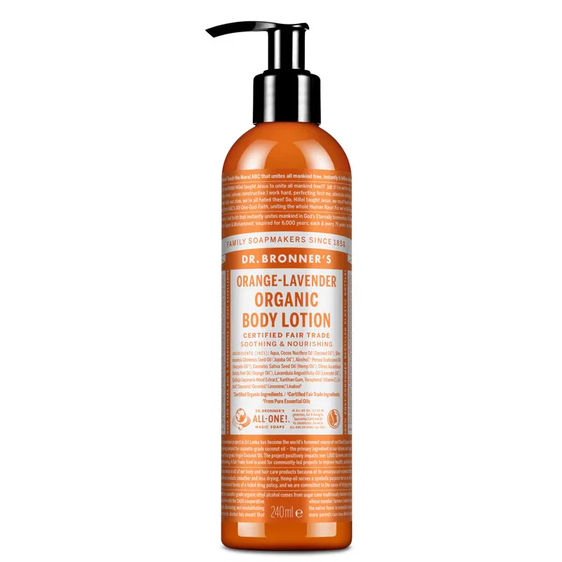 Image of Dr Bronner's Orange Lavender Organic Body Lotion 240ml