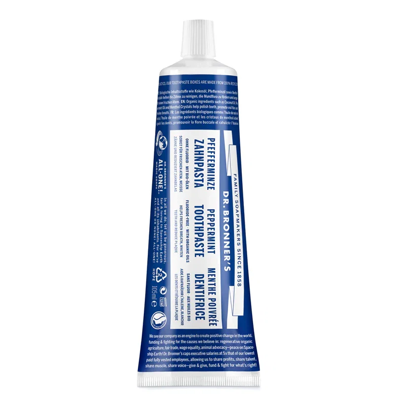 Image of Dr Bronner's Peppermint Toothpaste 105ml