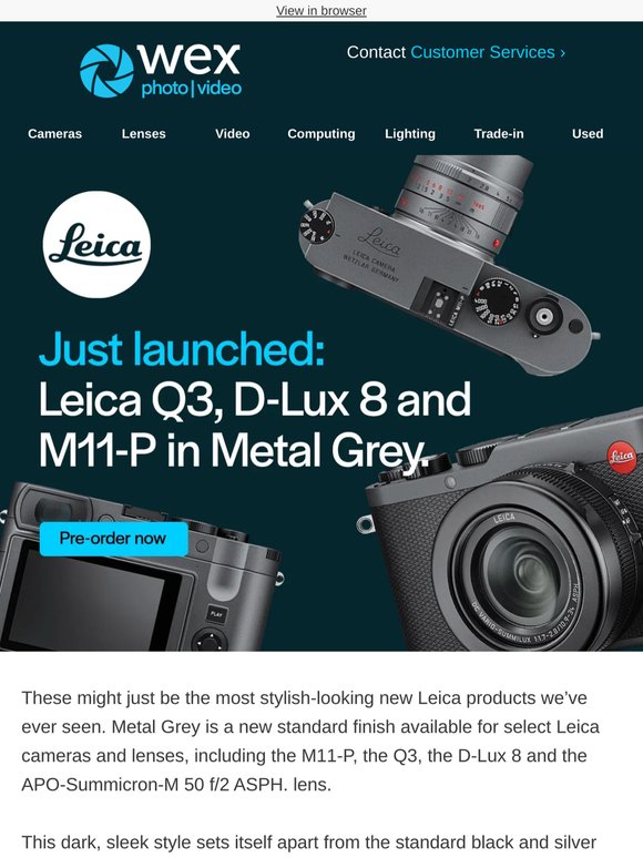 Just launched: Leica cameras in stunning Metal Grey 📸🆕
