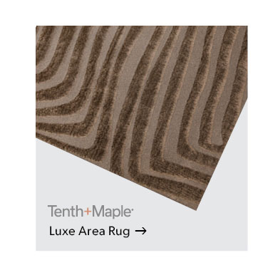 Featured Tenth and Maple Luxe Area Rug. Click to shop.