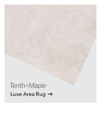 Featured Tenth and Maple Luxe Area Rug. Click to shop.