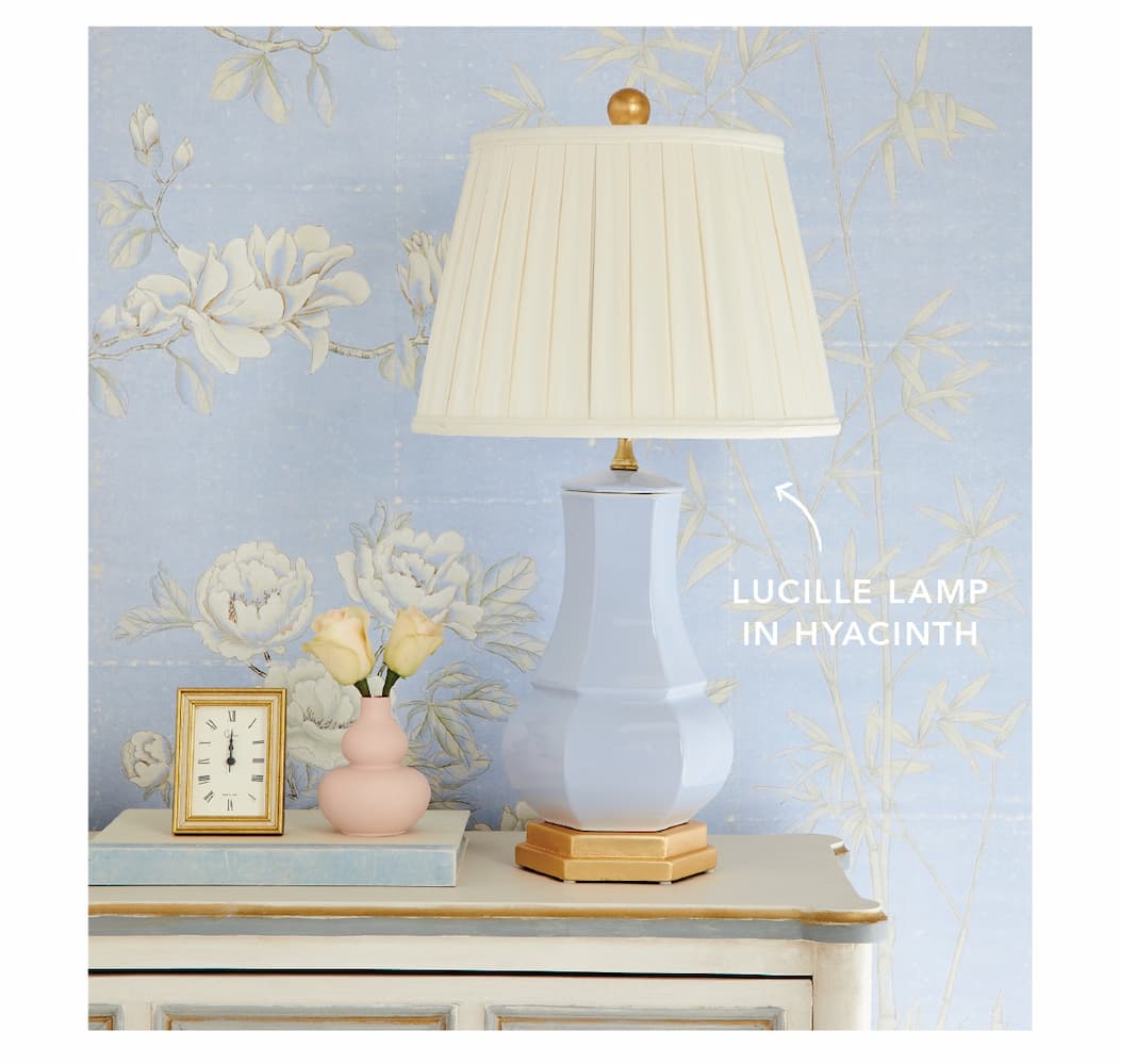 Lucille Lamp in Hyacinth