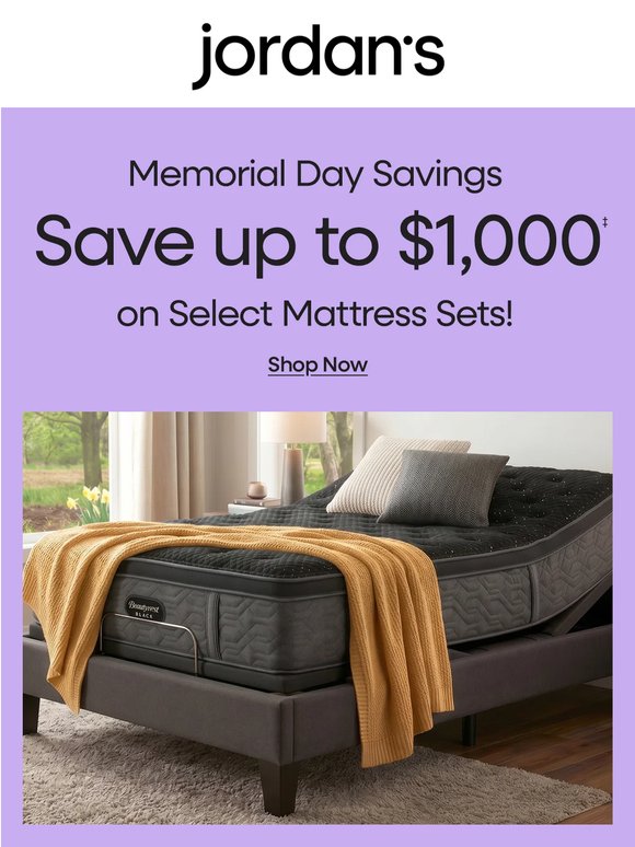 ENDING SOON: Save up to $1,000 on select mattress sets!