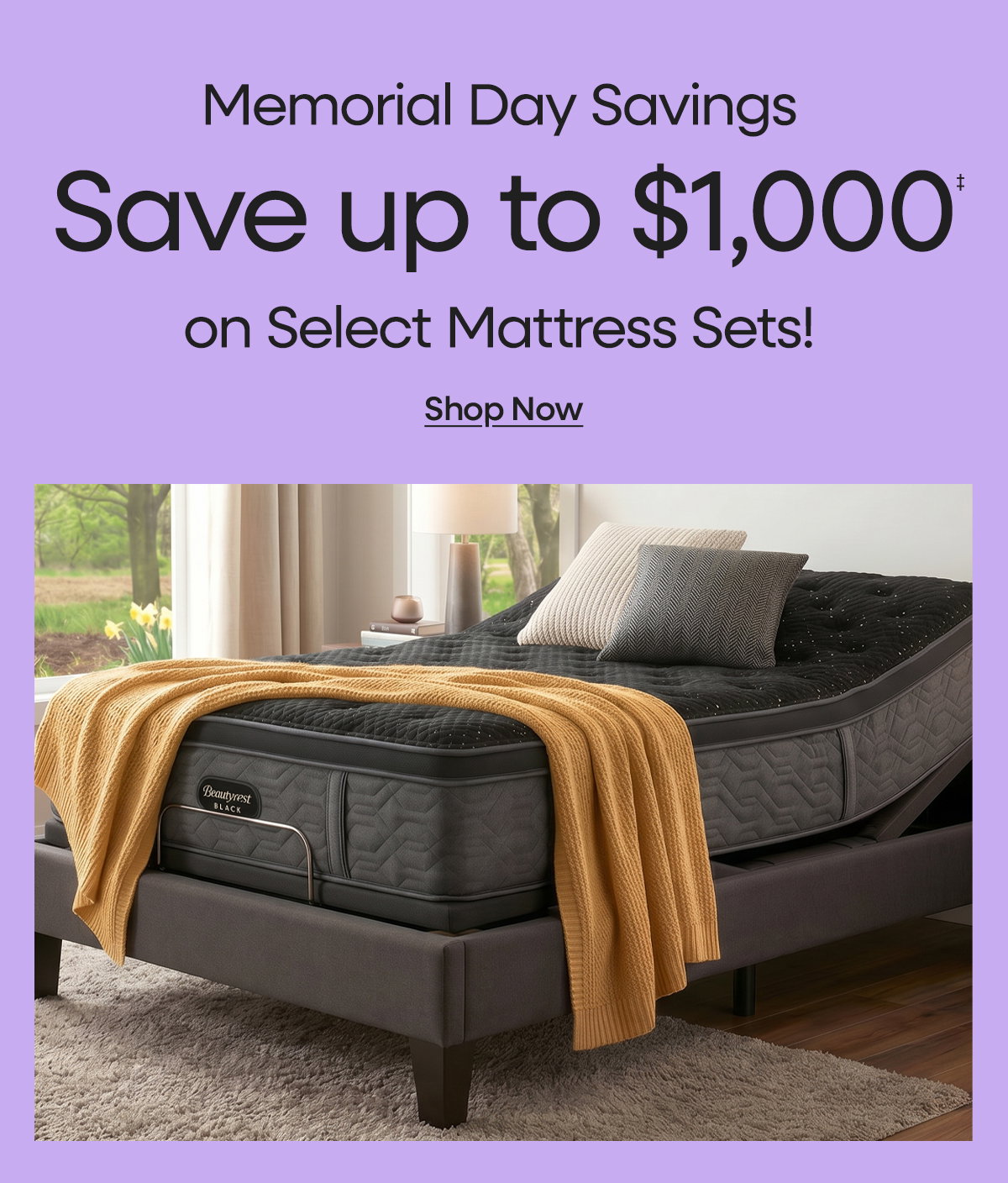 Save up to $1,000 on select mattress sets