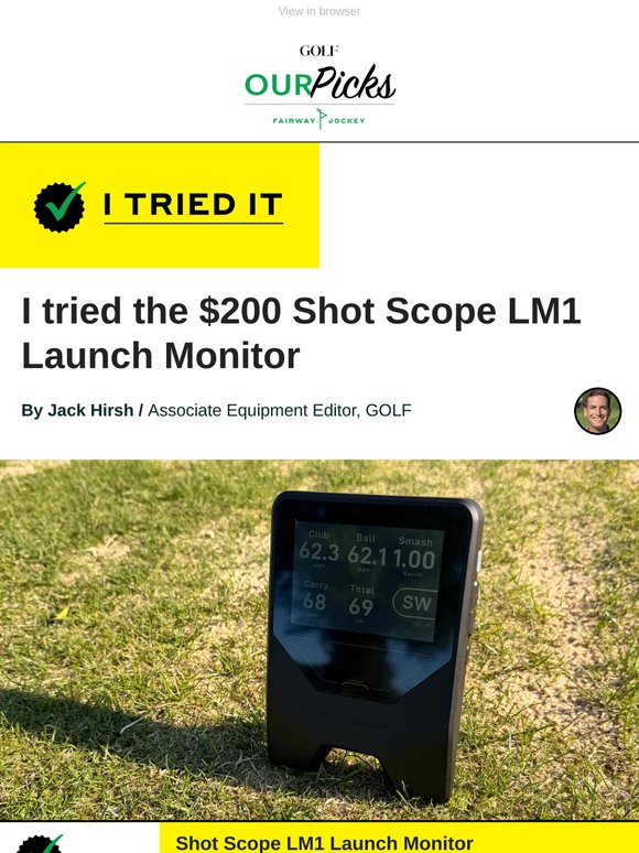 You’d be surprised what a $199 launch monitor can do