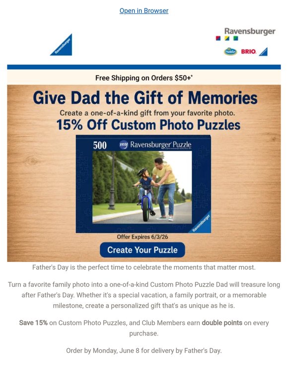 🎁 A Father's Day Gift Made Just for Him + 15% Off!
