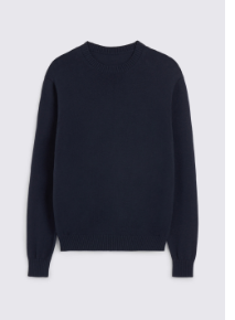 Navy Cotton Crew Neck Jumper