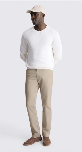Off-White Cotton Crew Neck Jumper