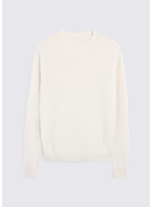 Off-White Cotton Crew Neck Jumper