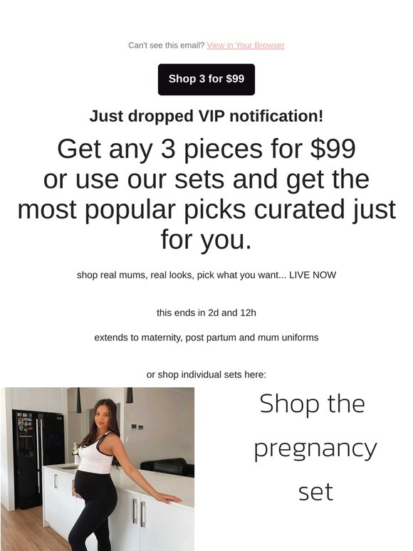 3 piece mum sets just dropped to $99!