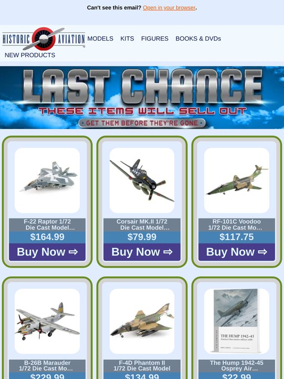 Last Chance Items - only a few left