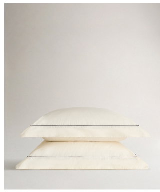 Buttermilk Black Piping Oxford Pillowcase Set