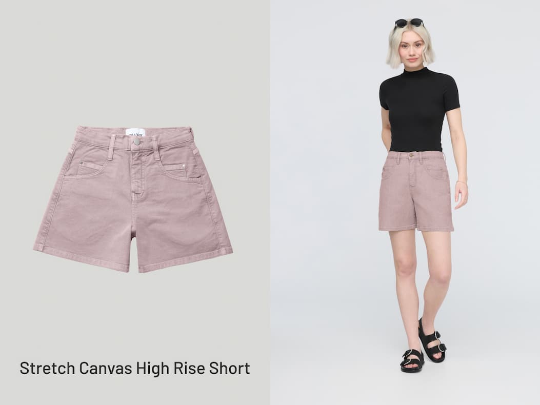 Stretch Canvas High Rise Short