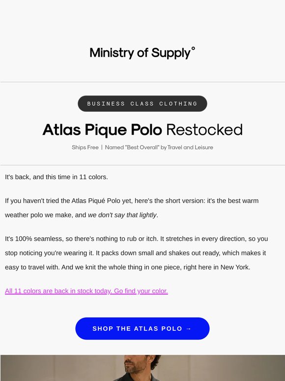 ITS BACK: The Atlas Pique Polo
