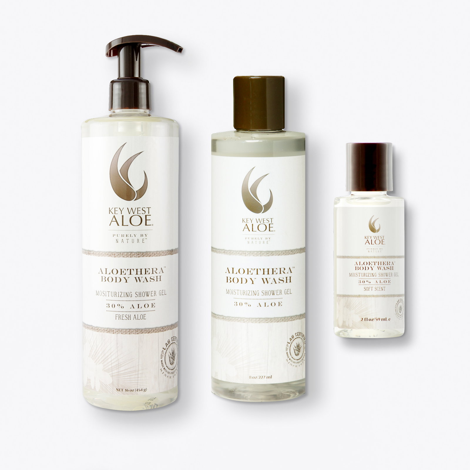 bottles of Aloethera Bath & Shower Gels
