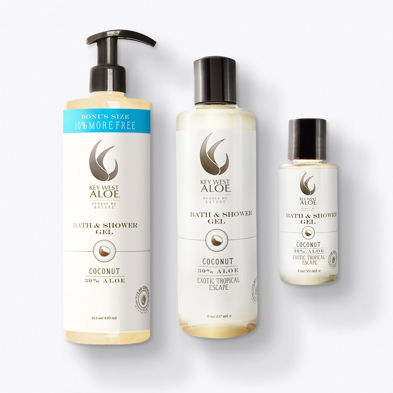 Coconut Bath & Shower Gel bottles 