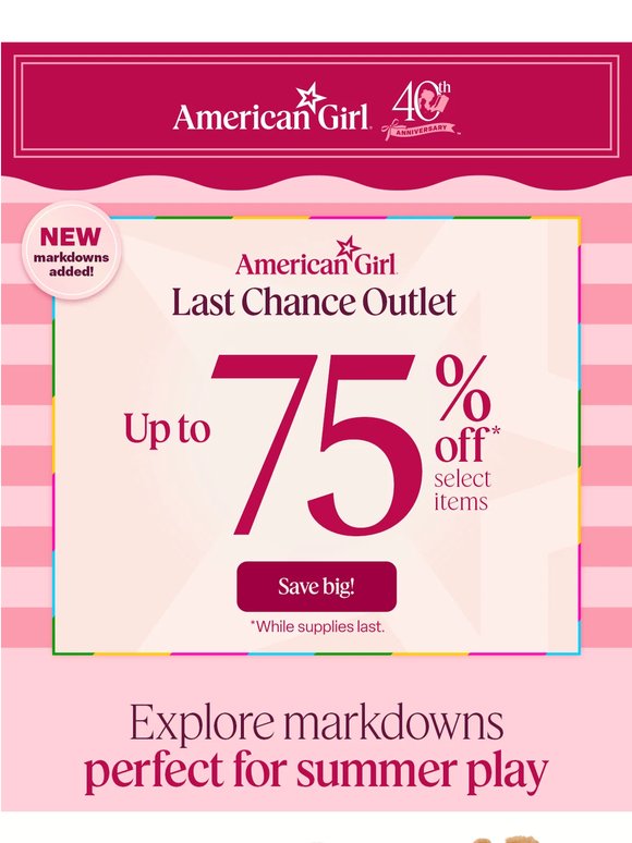 ☀️ Up to 75% off + NEW markdowns