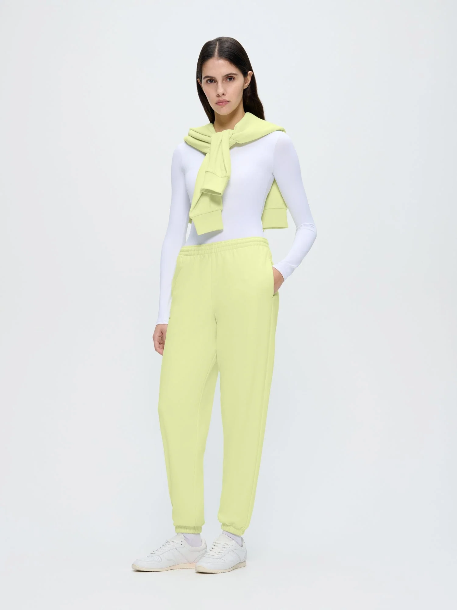 Image of Womens 365 Midweight Track Pants—Soft Lime