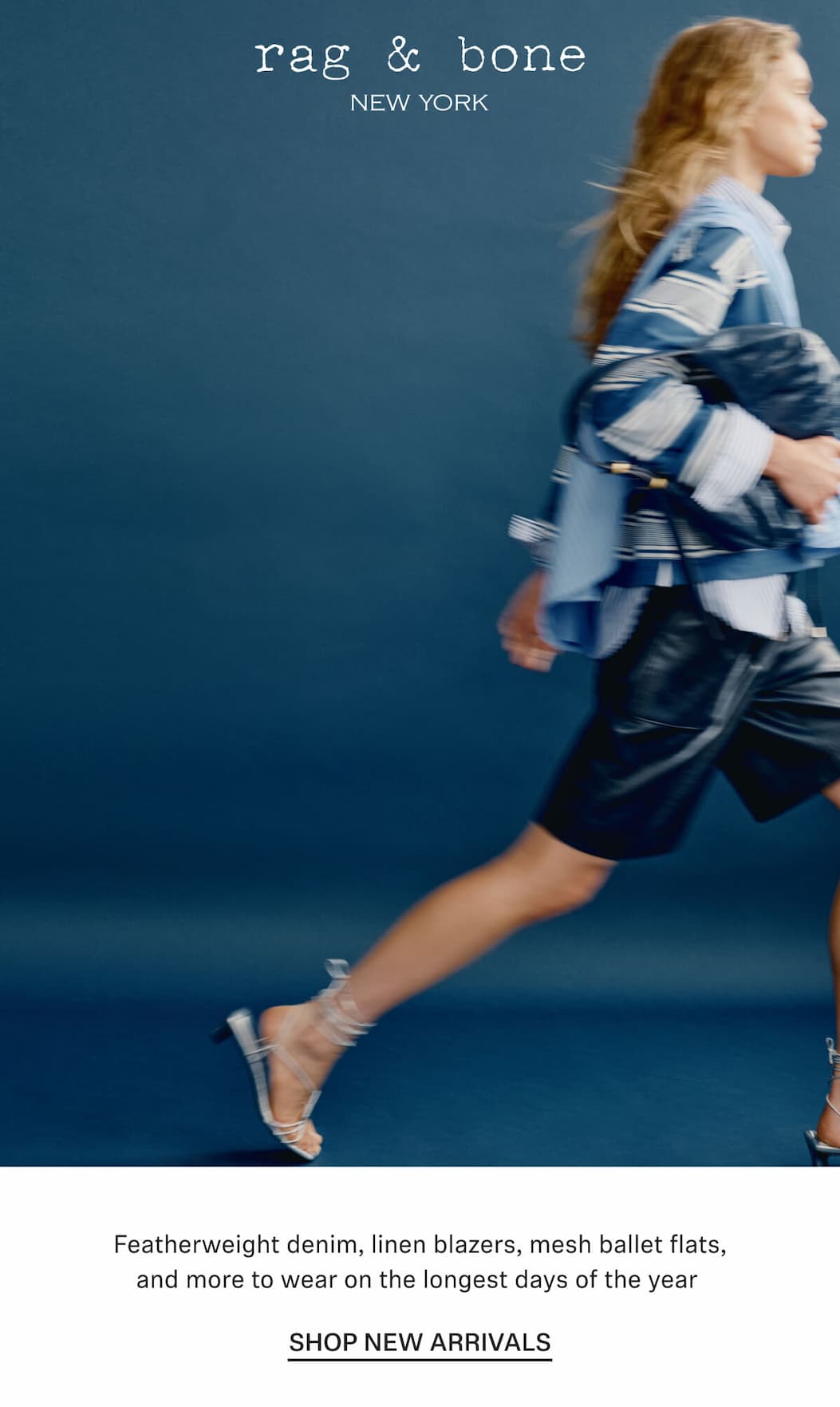 Featherweight denim, linen blazers, mesh ballet flats, and more to wear on the longest days of the year 