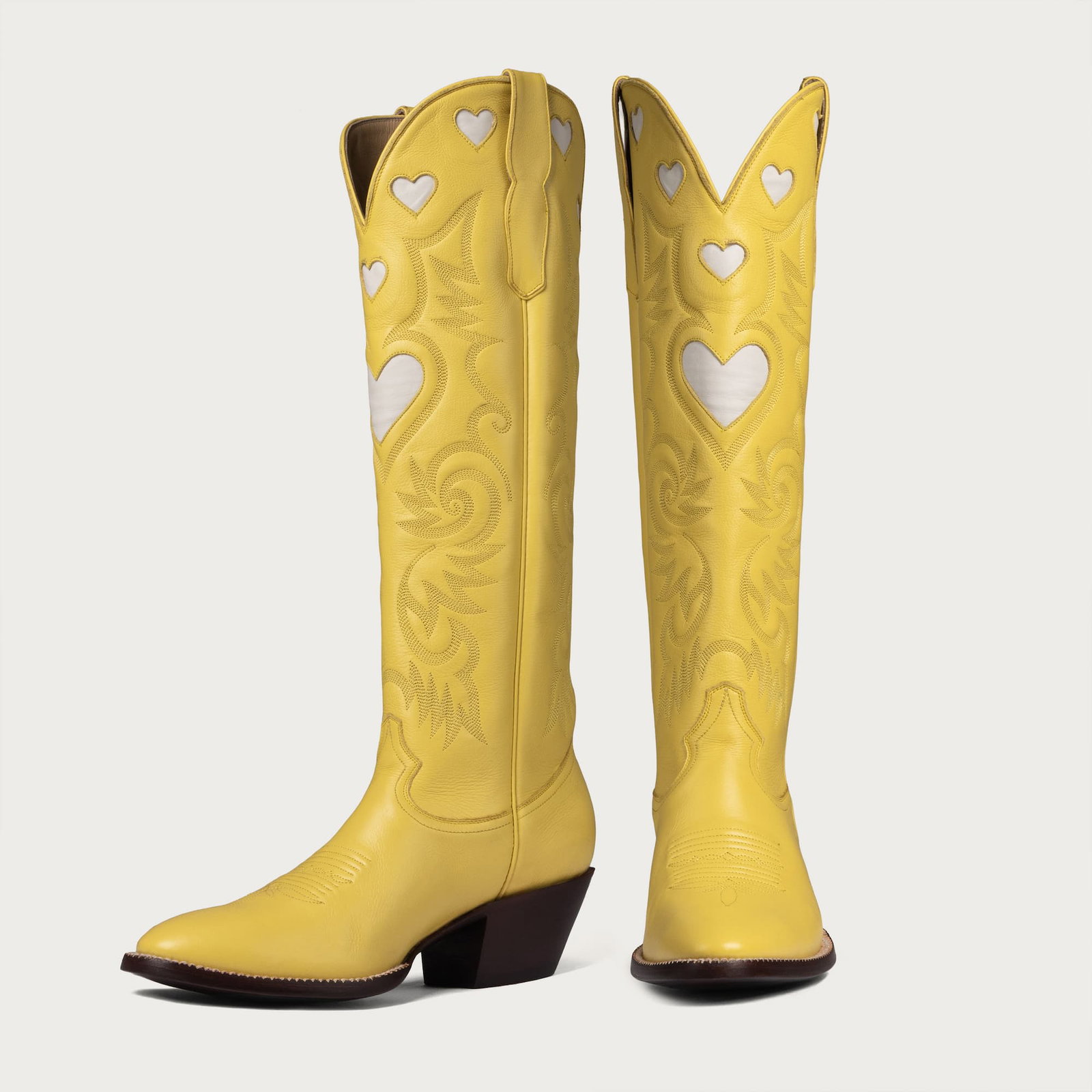 The Heart Boot Yellow and Bone