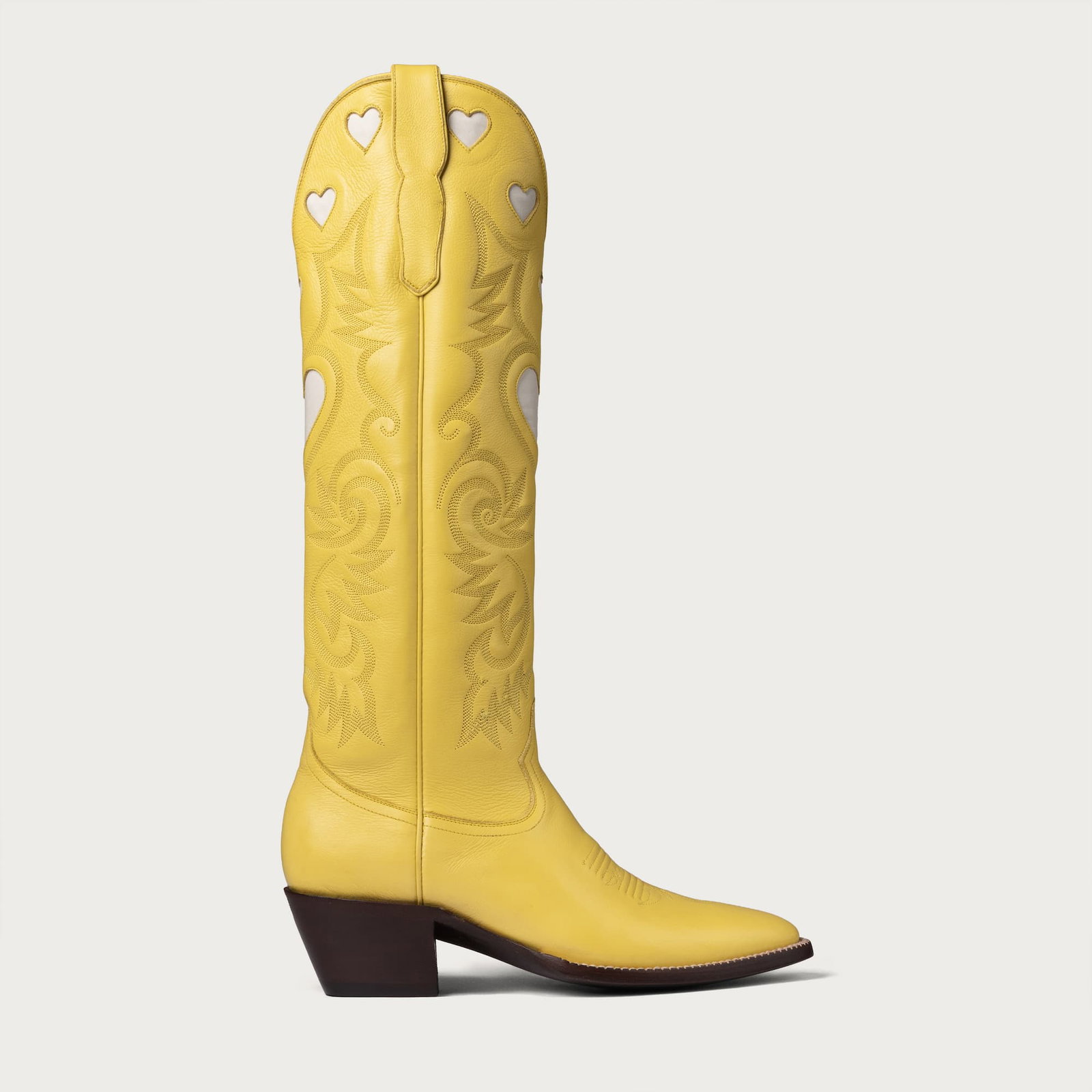 The Heart Boot Yellow and Bone
