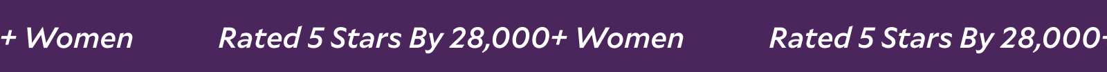 Rated 5 Stars By 28,000+ Women