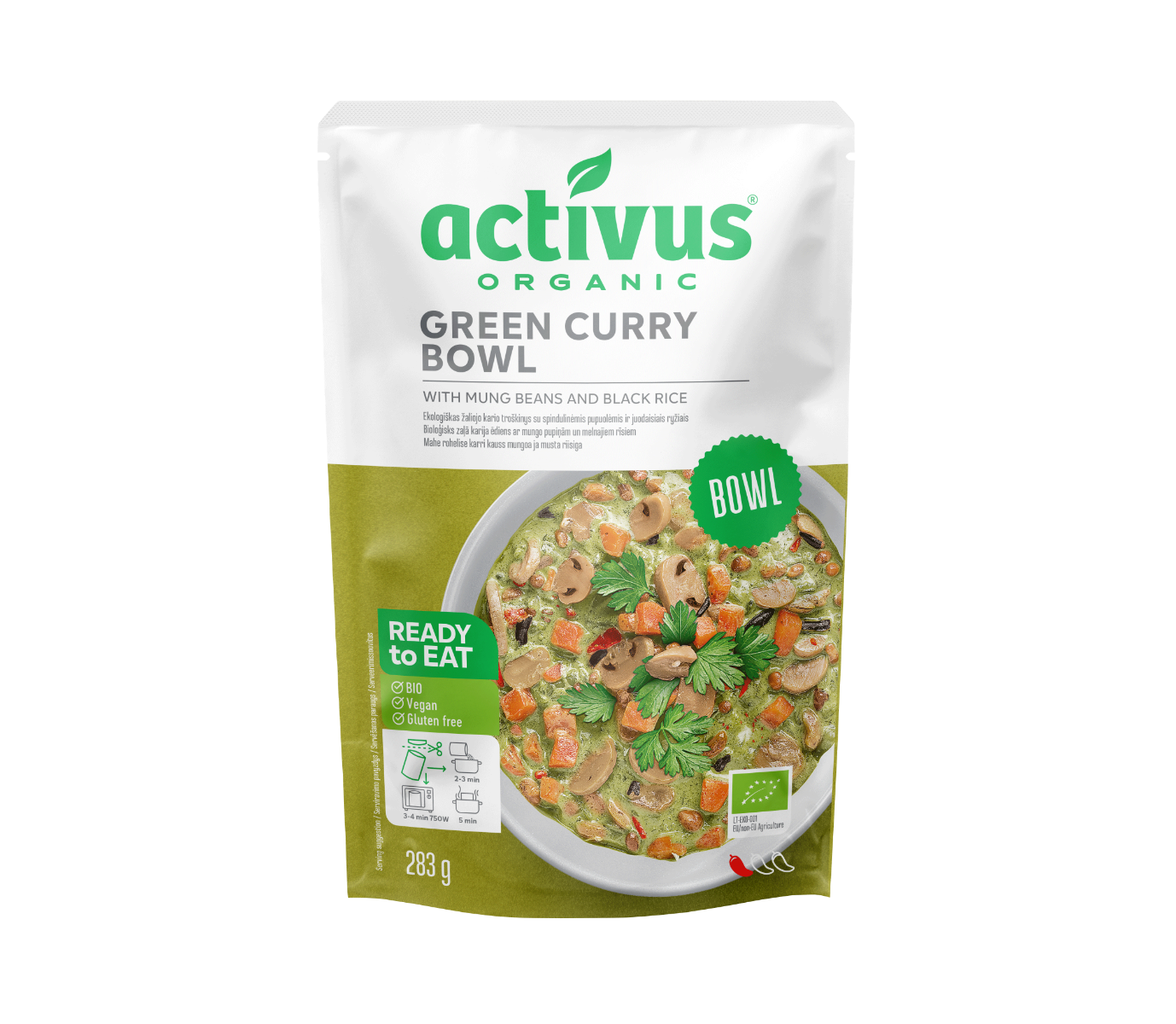 Image of Activus Groene Curry Bowl in zak 283g, bio