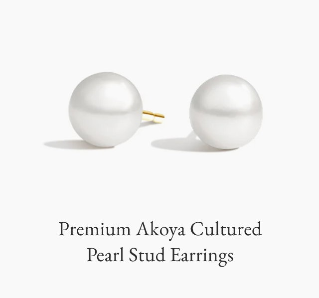 Premium Akoya Cultured Pearl Stud Earrings