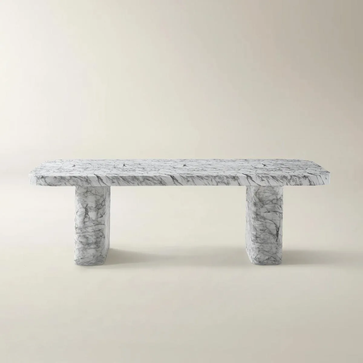 Image of Silex Faux Marble Dining Table (94.5")