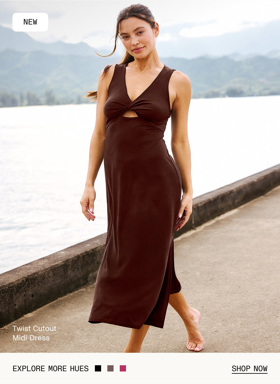 Twist Cutout Midi Dress