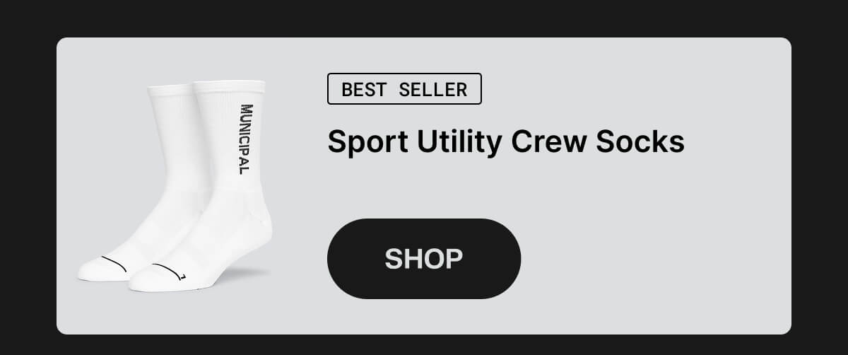 Sport Utility Crew Socks in White
