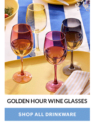 GOLDEN HOUR WINE GLASSES  [SHOP ALL DRINKWARE]