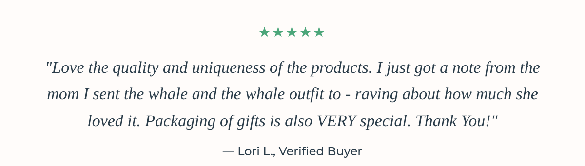 Customer review for Whale Rattle gift