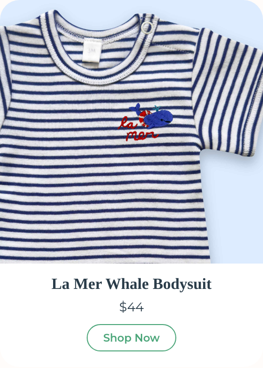 La Mer Whale Embroidered Bodysuit