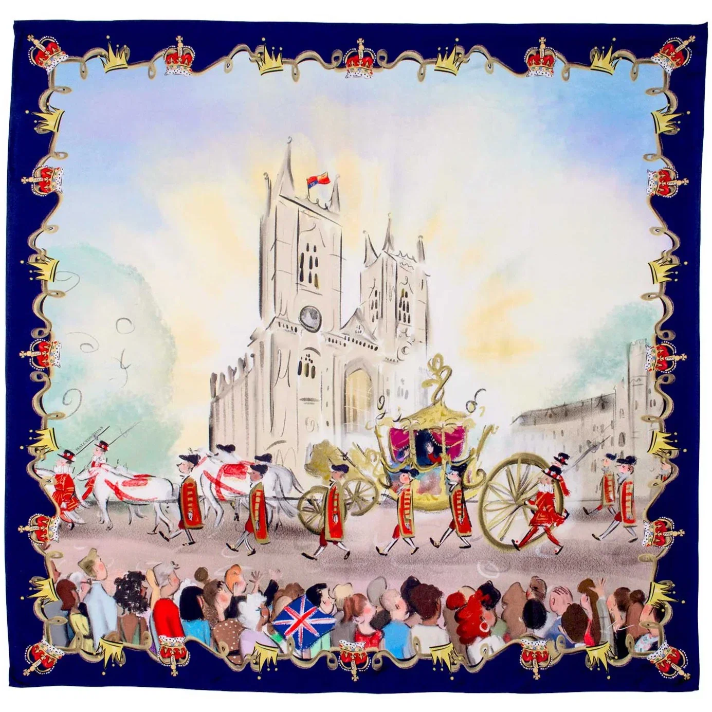 Image of Pageantry at Westminster Abbey Silk Scarf