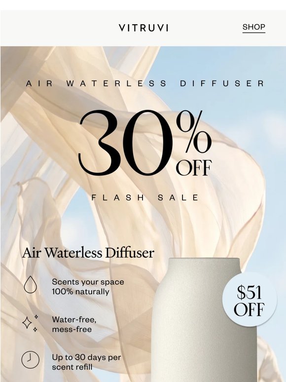 FLASH SALE: 30% Off Air Waterless Diffuser 🌷