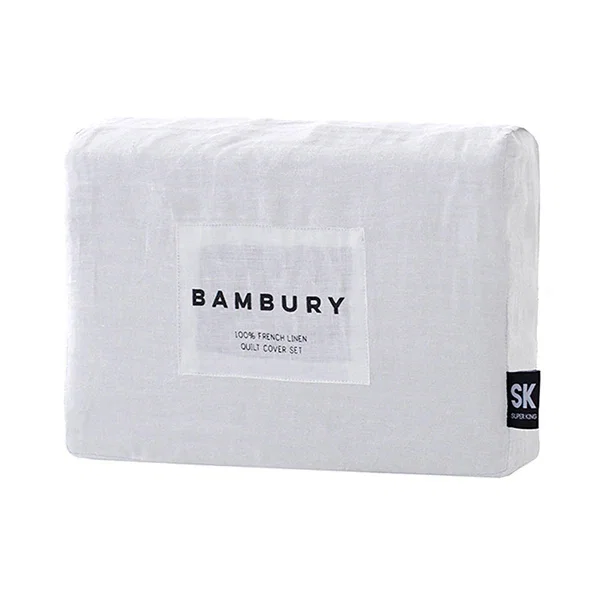 Bambury Linen Quilt Cover Set White