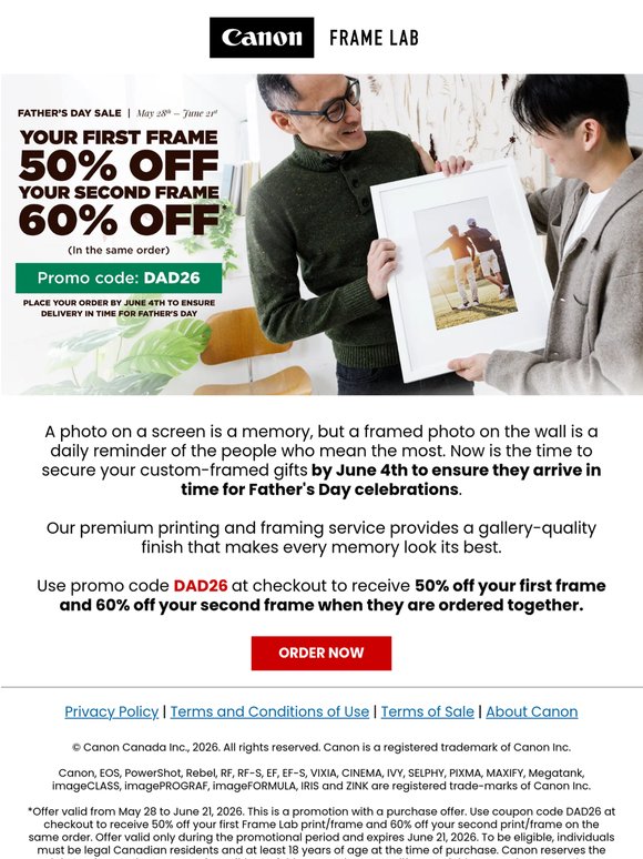 Don’t miss Dad’s big day!