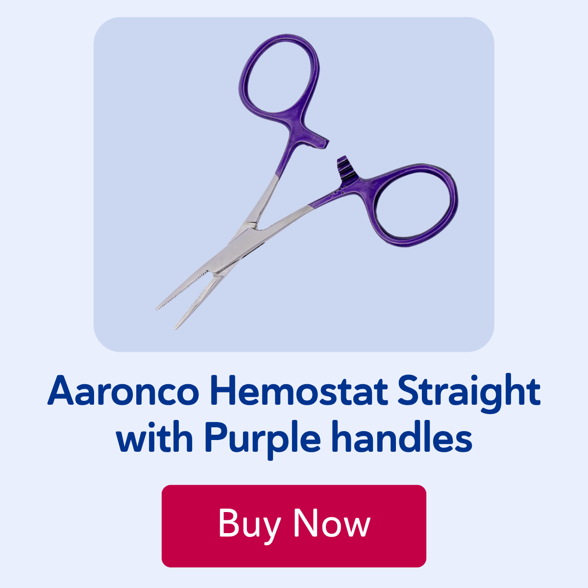 Aaronco Hemostat Straight with Purple handles