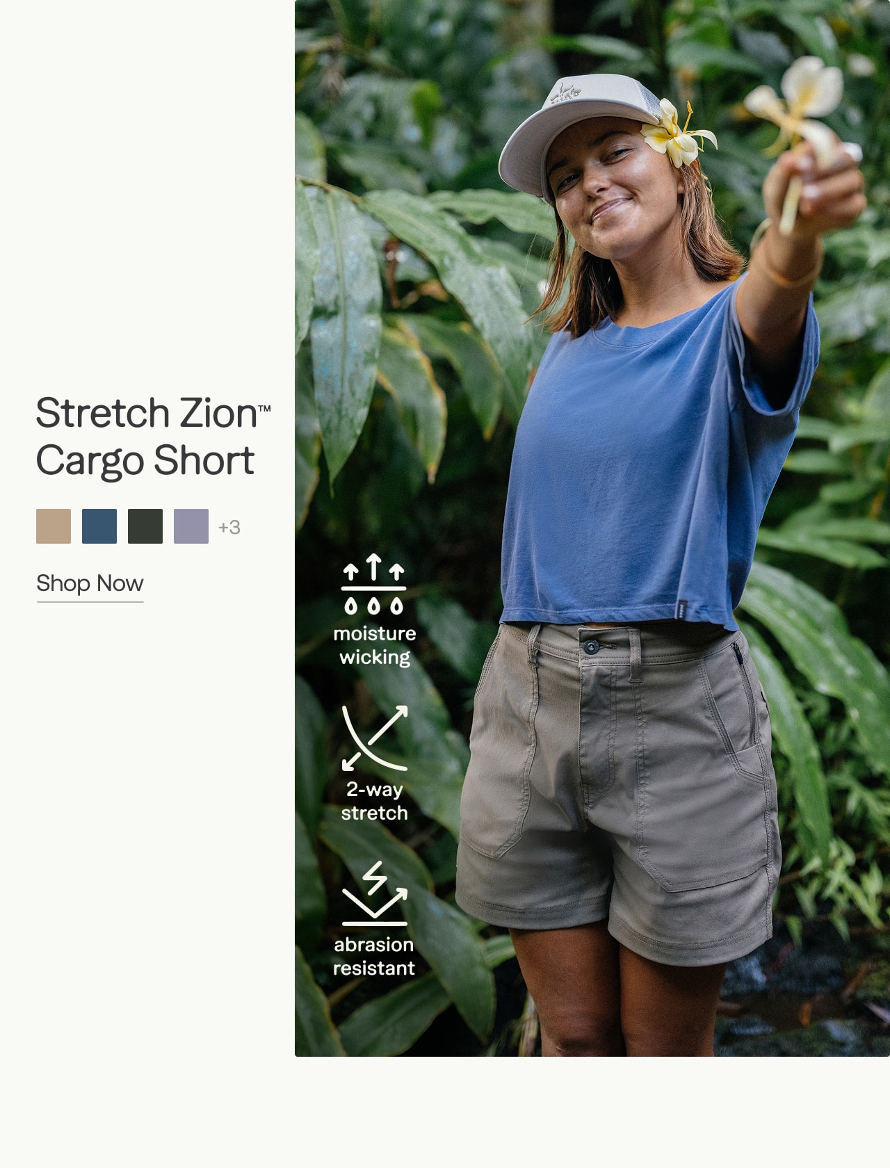 stretch zion cargo short