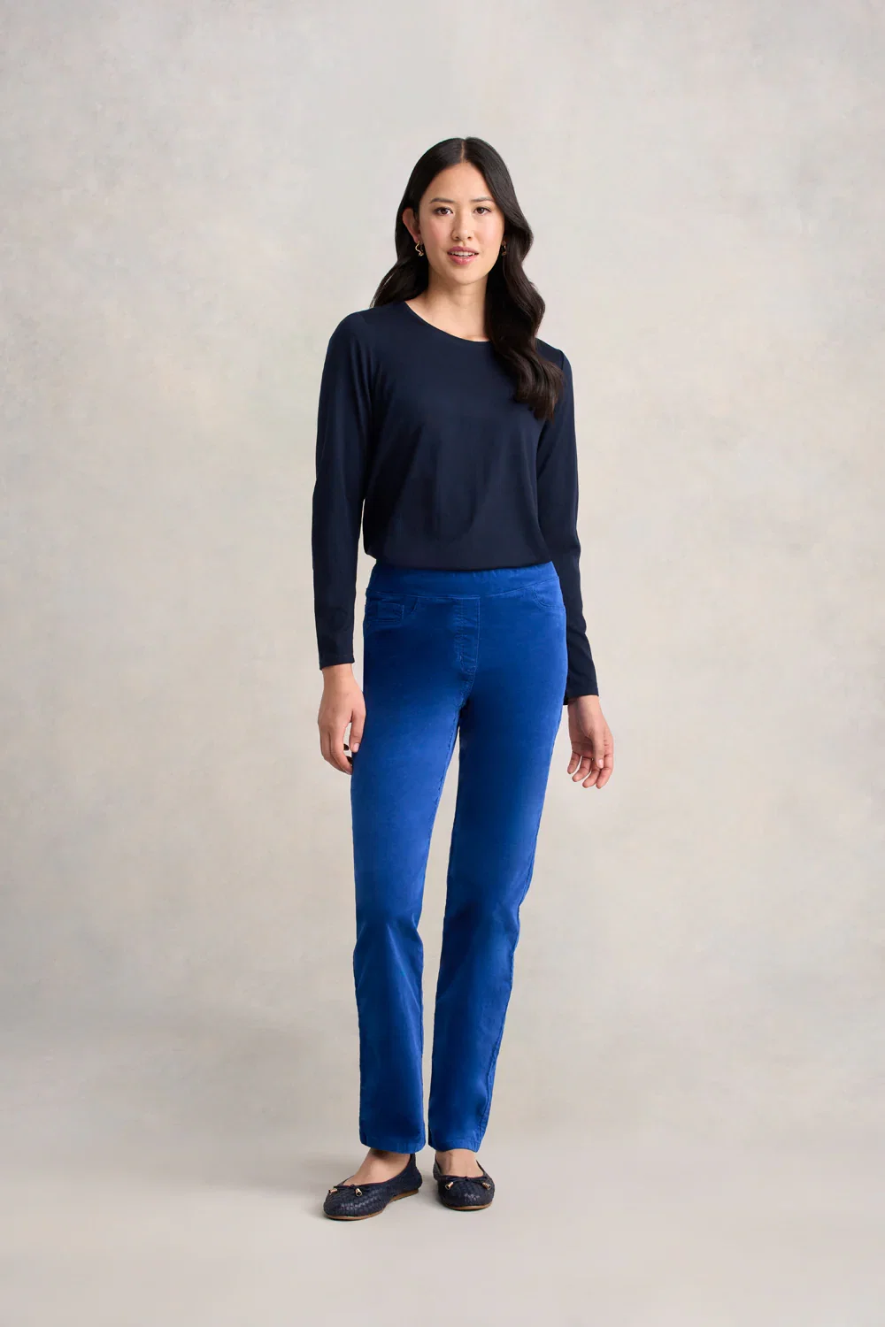 Image of Bengajean® Velvet Straight Leg - Prussian Blue