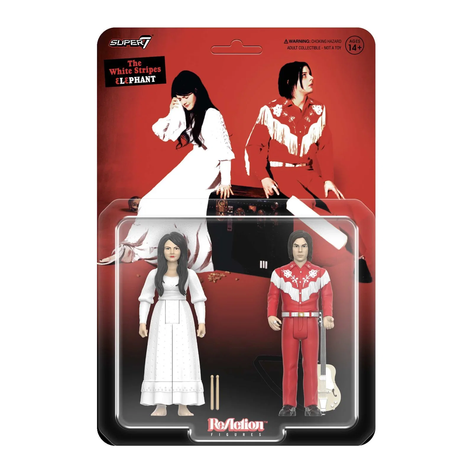 Image of The White Stripes ReAction Figures Wave 02 - The White Stripes 2-Pack (Elephant)