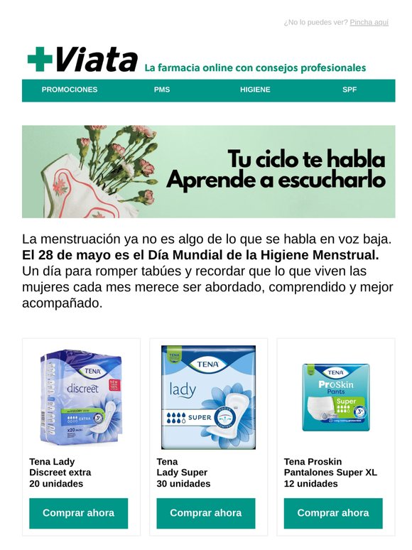 28 de mayo, Día Mundial de la Higiene Menstrual: vive tu ciclo de otra manera