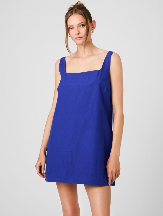 ALISSA COTTON SHIFT MINI DRESS