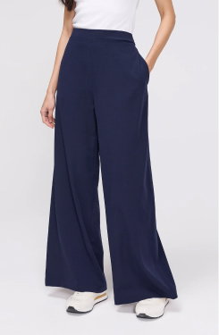 Apollo Navy Wide Leg Tailored Trousers