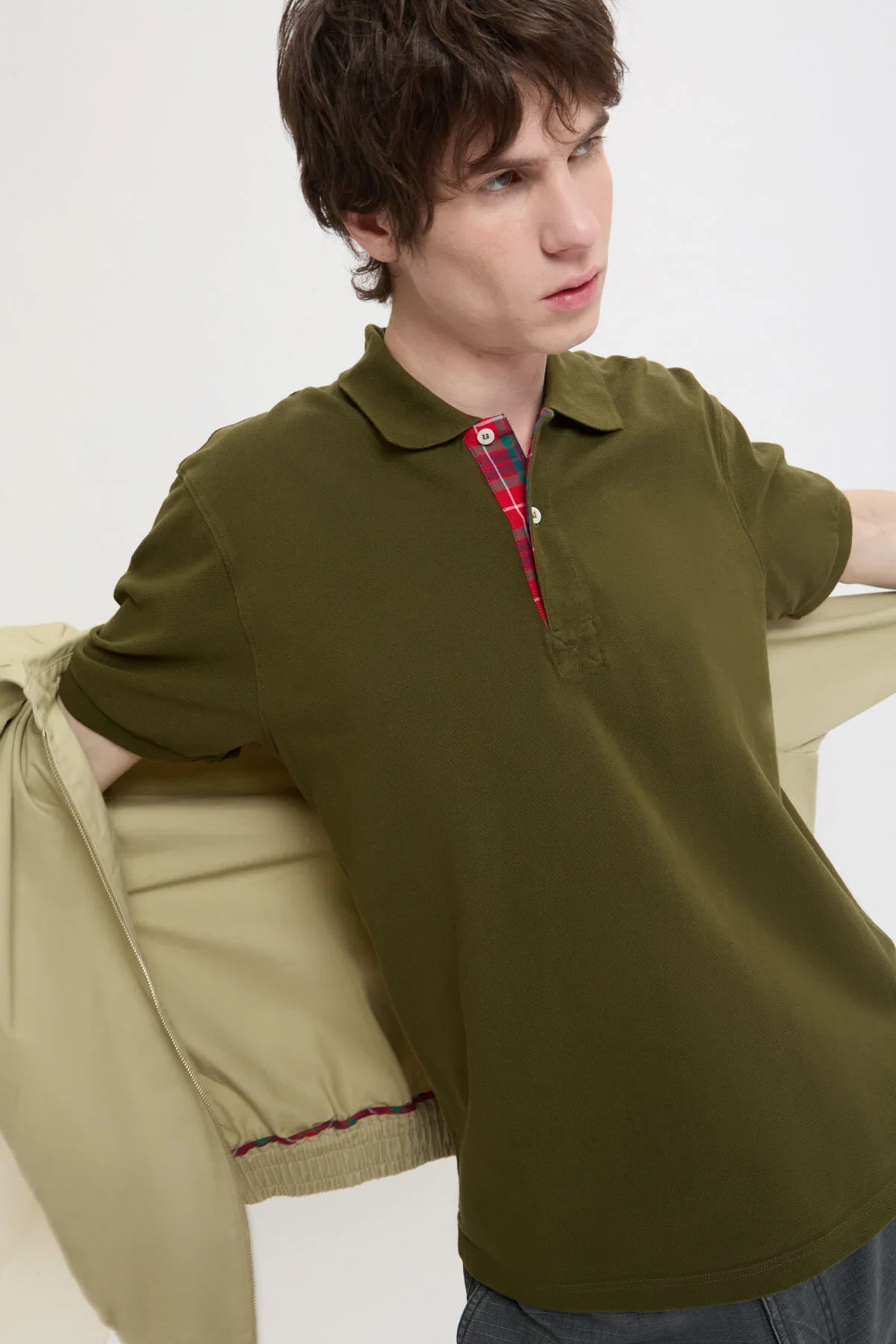 Image of Tartan Placket Polo