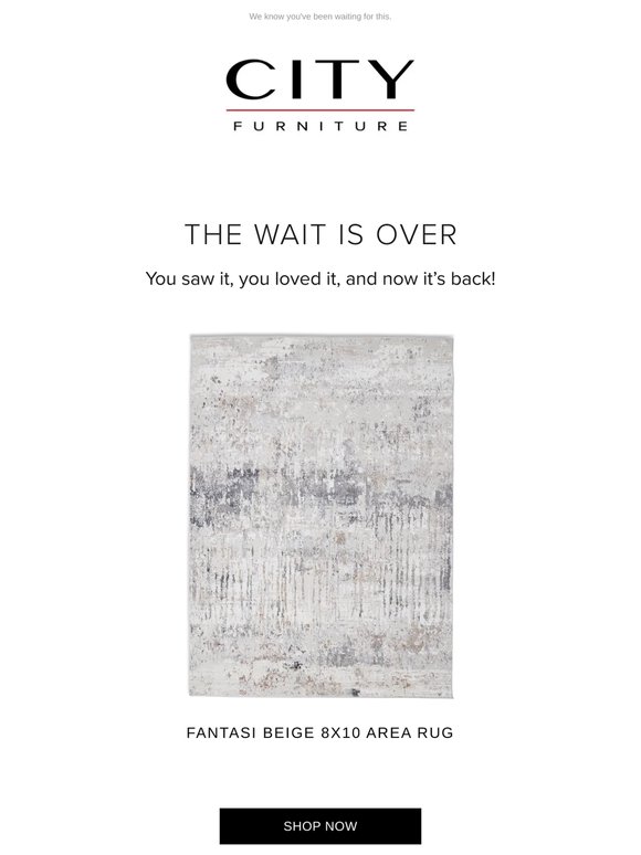 BACK IN STOCK: Fantasi Beige 8x10 Area Rug