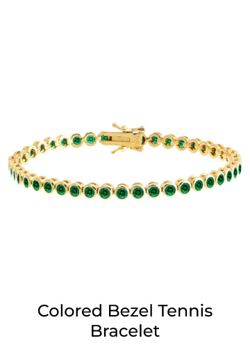 Colored Bezel Tennis Bracelet
